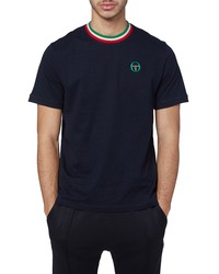 Sergio Tacchini Rainer Tricolor Crewneck T Shirt In Black At Nordstrom