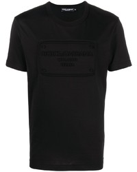 Dolce & Gabbana Raised Logo Round Neck T Shirt