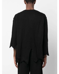 Black Comme Des Garçons Raw Edge Oversized T Shirt