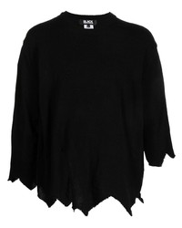 Black Comme Des Garçons Raw Edge Oversized T Shirt