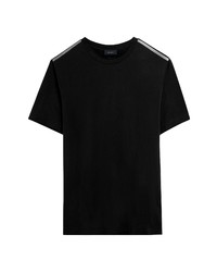 Bugatchi Reflective Tape T Shirt In Black At Nordstrom