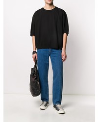 Maison Flaneur Ribbed Boxy Fit T Shirt