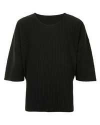 Homme Plissé Issey Miyake Ribbed Curved Sleeve Top