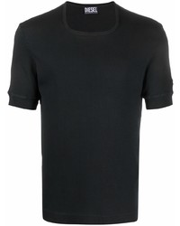 Diesel Ribbed Stretch Cotton T Shirt