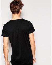 Selected Scoop Neck Longline Pima Cotton T Shirt
