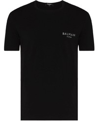 Balmain Shiny Logo Short Sleeve T Shirt