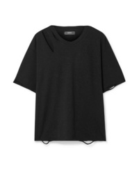 Amiri Slash Oversized Distressed Cotton Jersey T Shirt