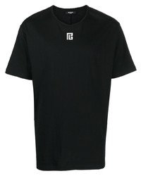 Balmain Split Logo Print T Shirt