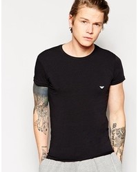Emporio Armani Stretch Cotton Crew Neck T Shirt In Fitted Fit