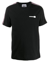 Les Hommes Urban Stripe Panelled T Shirt