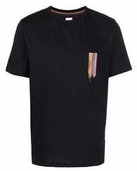 Paul Smith Striped Pocket Organic Cotton T Shirt