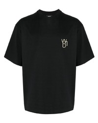 We11done Studded Logo Cotton T Shirt