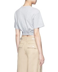 Alexander Wang T By Twist Front Cropped T Shirt