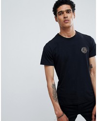 Versace Jeans T Shirt In Black With Small Logo