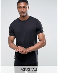 Asos Tall Longline T Shirt With Crew Neck And Curved Hem