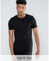 Asos Tall Muscle T Shirt With Crew Neck In Black