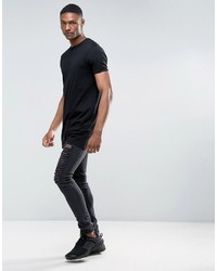 Asos Tall Super Longline T Shirt With Crew Neck