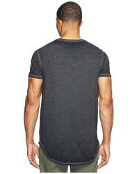 Scotch & Soda Tee In Ausbrenner Quality With Uneven Bottom Hem T Shirt