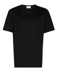 Salvatore Ferragamo Tonal Logo Print Short Sleeve T Shirt