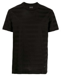 Emporio Armani Tonal Stripe Cotton T Shirt