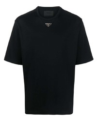 Prada Triangle Logo Cotton T Shirt