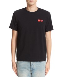 Comme Des Garcons Play Twin Hearts Slim Fit Jersey T Shirt