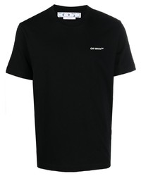 Off-White Wave Diag Stripe Cotton T Shirt