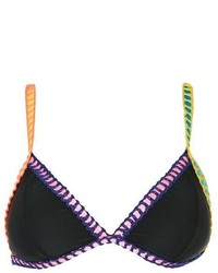 Topshop Crochet Ribbon Triangle Bikini Top