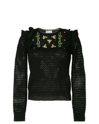 RED Valentino Crocheted Fitted Sweater