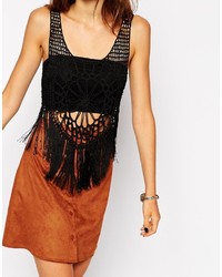 Asos Collection Hand Crochet Tank With Fringing