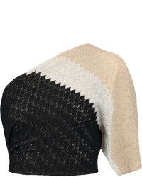 Missoni Cropped One Shoulder Crochet Knit Top