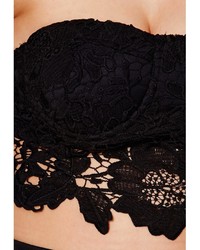 Missguided Dorla Black Crochet Lace Bralet