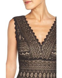 Tadashi Shoji Crochet Lace Fit Flare Gown