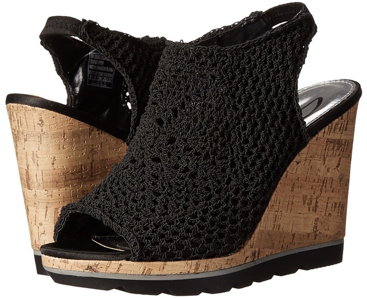 black crochet sandals