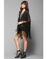 Urban Outfitters Staring At Stars Stevie Fringe Open Front Cardigan