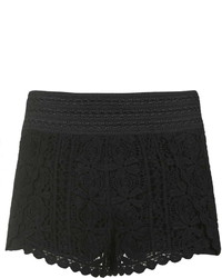 Topshop Petite Scallop Crochet Shorts