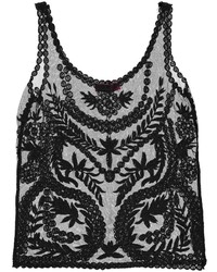 Boohoo Boutique Ashleigh Crochet Leaf Sleeveless Vest