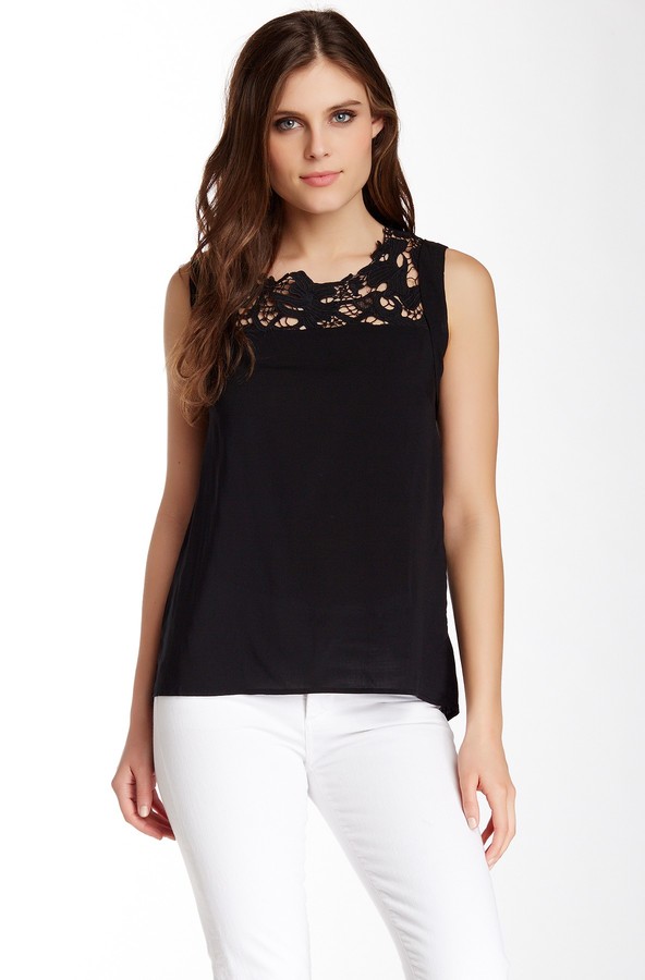 Willow & Clay Crochet Trim Tank, $88 | Nordstrom Rack | Lookastic