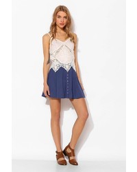 Urban Outfitters Pins And Needles Crochet Inset Embroidered Cami