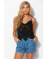 Urban Outfitters Pins And Needles Crochet Inset Embroidered Cami