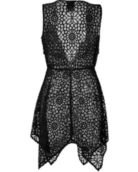 Anna Sui Sheer Crochet Lace Vest