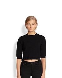 Acne Studios Aurora Cropped Sweater Black