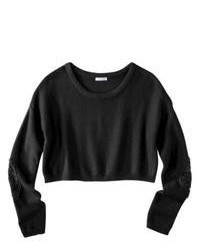 by design, LLC Xhilaration Juniors Cropped Sweater Black Xs