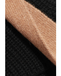 Marni Cropped Ribbed Wool Blend Turtleneck Sweater Black