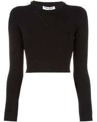 Opening Ceremony Cut Out Sleeve Cropped Sweater