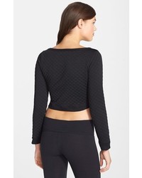 So Low Solow Quilted Highlow Crop Top