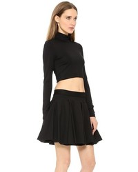 Torn By Ronny Kobo Sulan Cropped Ponte Turtleneck Top