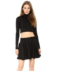 Torn By Ronny Kobo Sulan Cropped Ponte Turtleneck Top