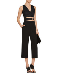 10 Crosby By Derek Lam Cropped Silk Blend And Cotton Top