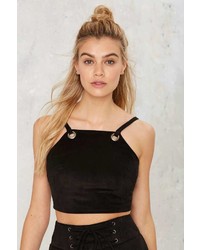After Party Vintage Like A Charm Vegan Suede Crop Top